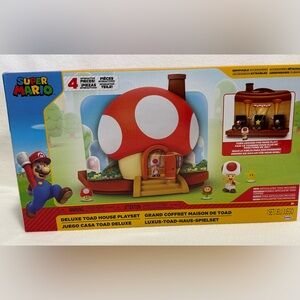 Super Mario New In Original Sealed Box - Toad House Playset - Red and White